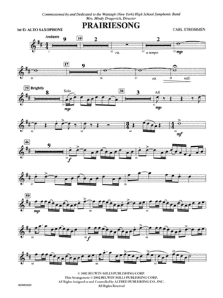 Prairiesong: E-flat Alto Saxophone