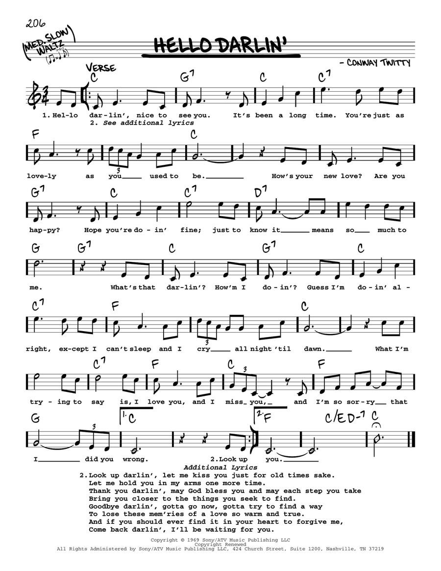 Hello Darlin' Voice scores gallery preview page 1
