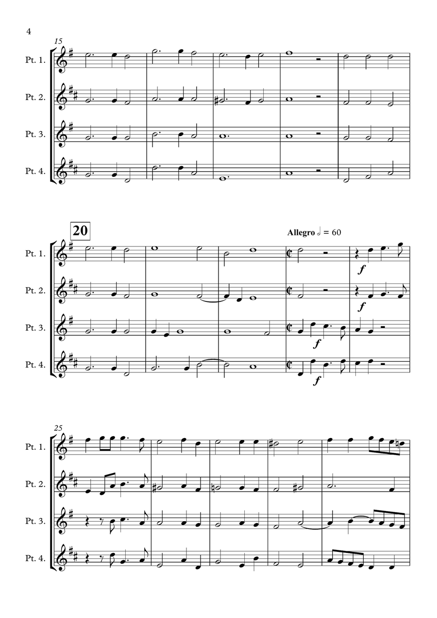 Cantate Domino - Cantiones Sacrae (Brass quartet) Brass Quartet scores gallery preview page 4