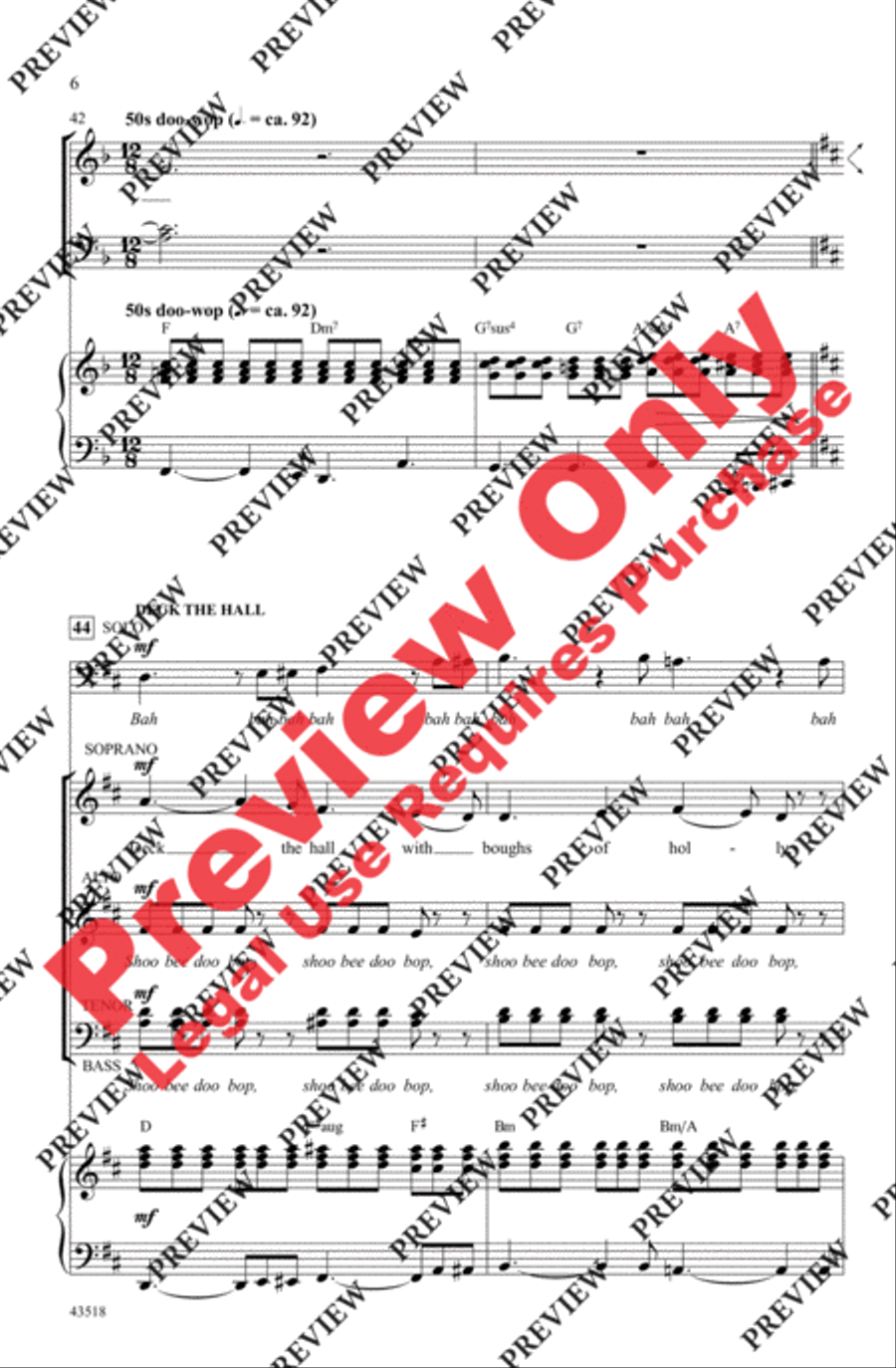 Five Favorite Holiday Songs 4-Part scores gallery preview page 6