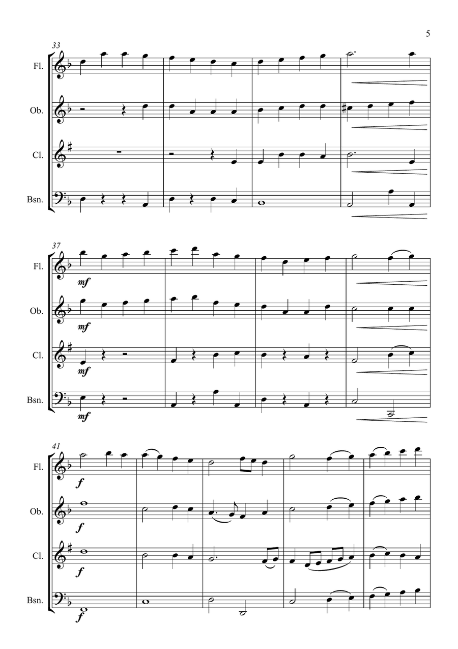 God Rest Ye Merry Gentlemen - Woodwind Quartet Woodwind Quartet scores gallery preview page 5