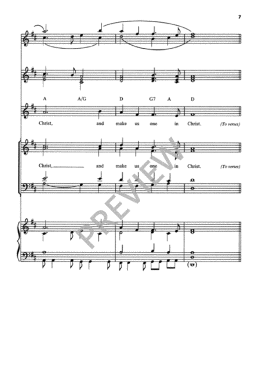 Make Us One In Christ 4-Part scores gallery preview page 8