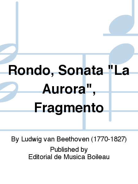 Rondo, Sonata  La Aurora , Fragmento, facil