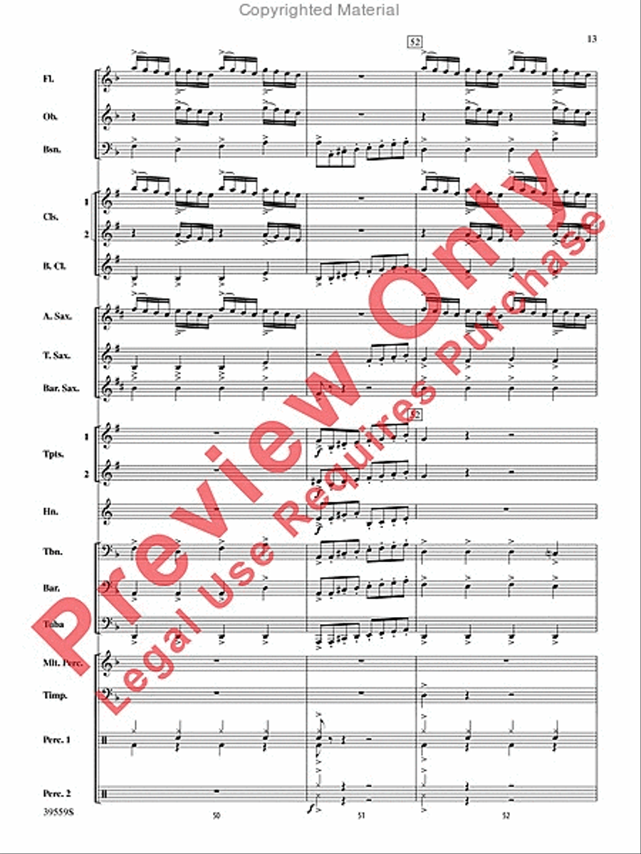 Wizards in Winter Concert Band scores gallery preview page 13