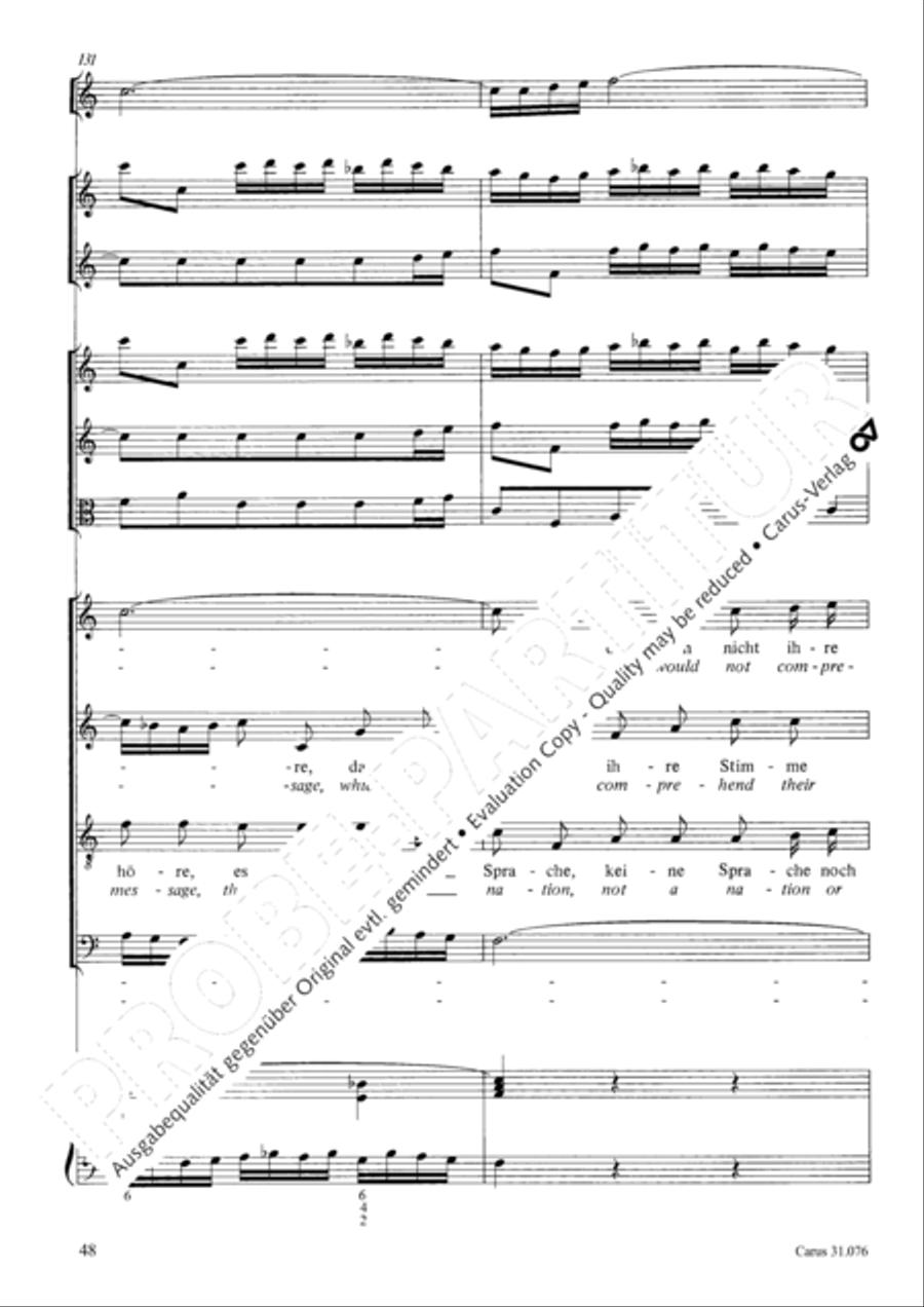 The heavens are telling the Father's glory (Die Himmel erzahlen die Ehre Gottes) 4-Part scores gallery preview page 49