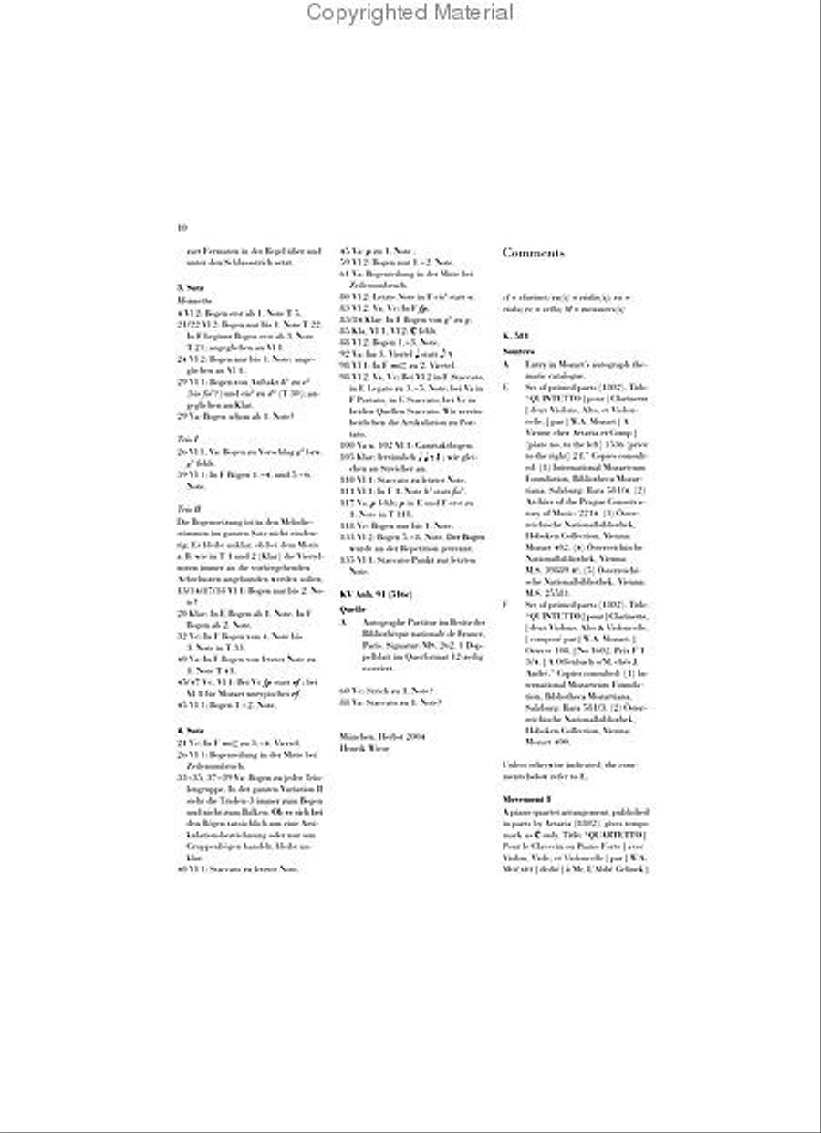 Clarinet Quintet A Major K581 and Fragment K.Anh. 91 (516c) Clarinet scores gallery preview page 10