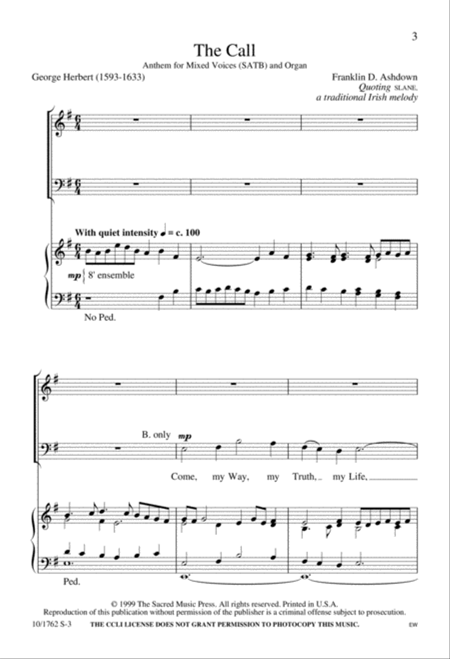 The Call The Call 4-Part scores gallery preview page 1