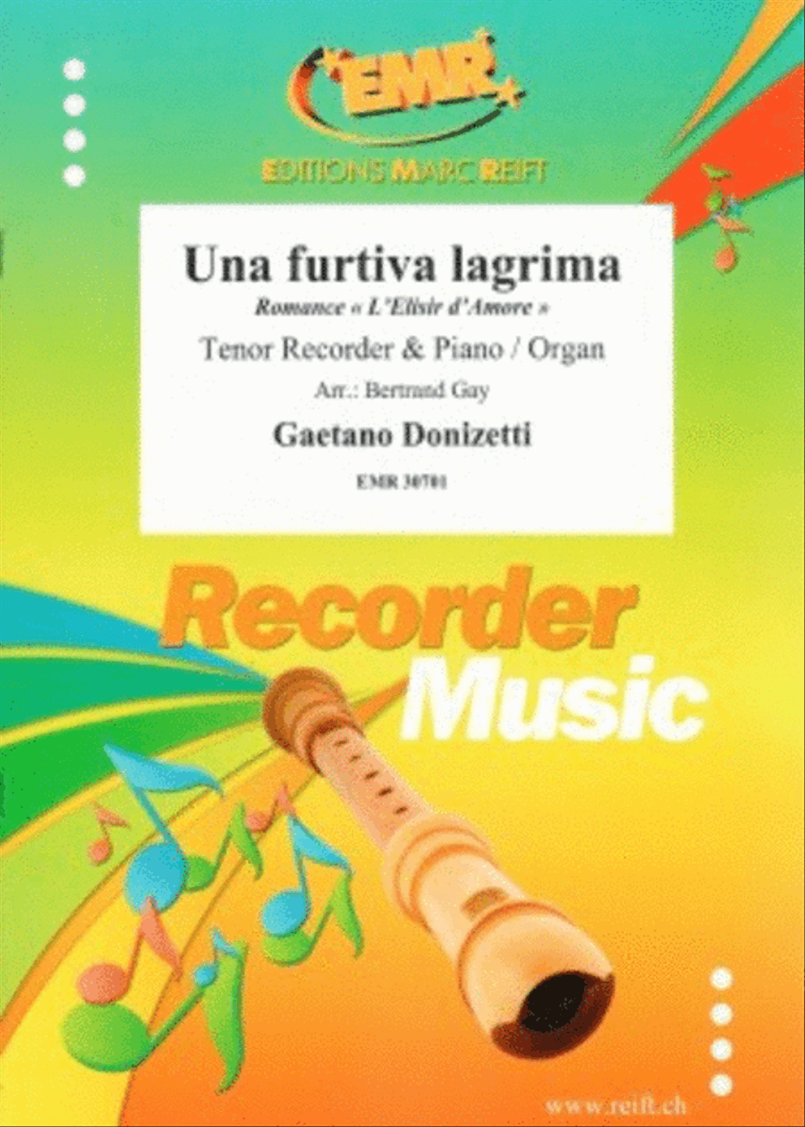 Una furtiva lagrima Tenor Recorder scores gallery preview page 1