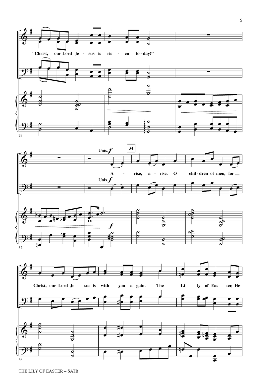 The Lily Of Easter 4-Part scores gallery preview page 4