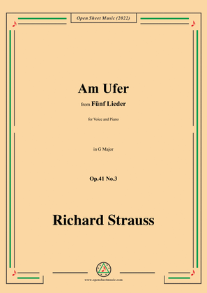 Richard Strauss-Am Ufer,in G Major,Op.41 No.3