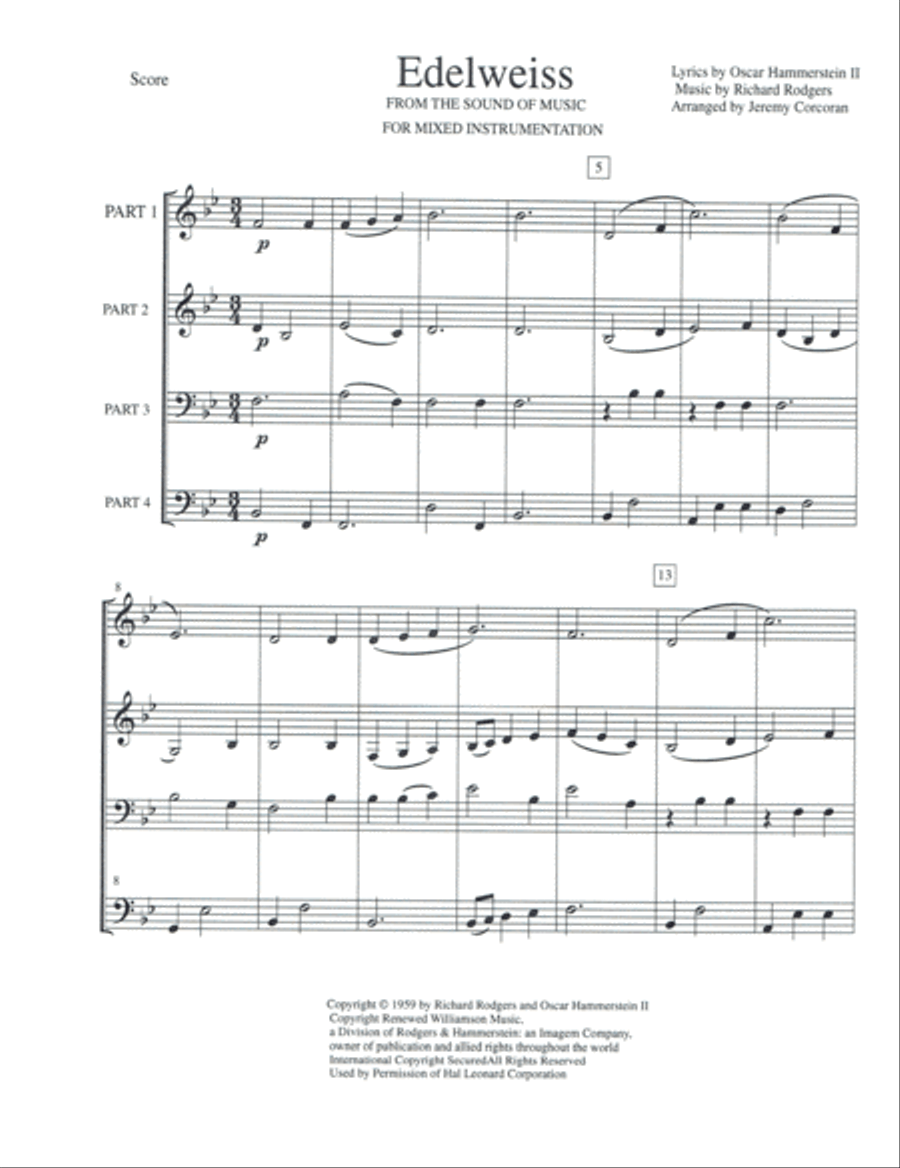 Edelweiss Woodwind Quartet scores gallery preview page 2