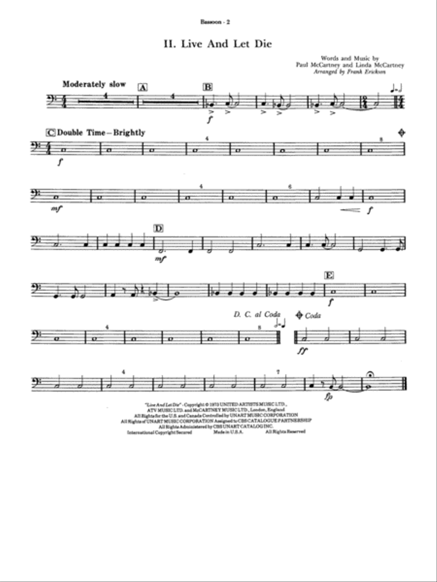 James Bond Suite (Medley): Bassoon Concert Band scores gallery preview page 2