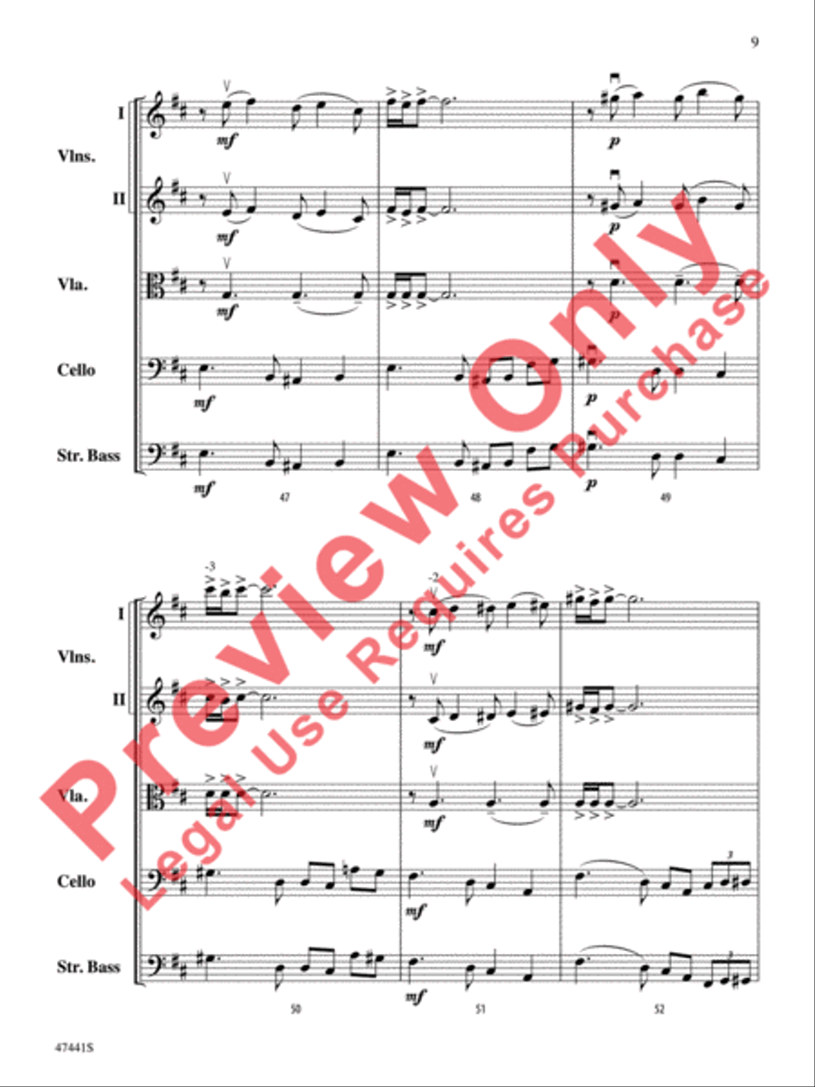 Milonga del Angel String Orchestra scores gallery preview page 10