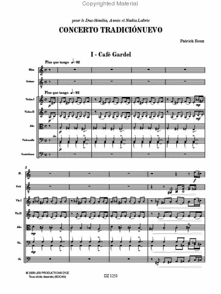Concerto Tradiciónuevo (score, matériel en location)