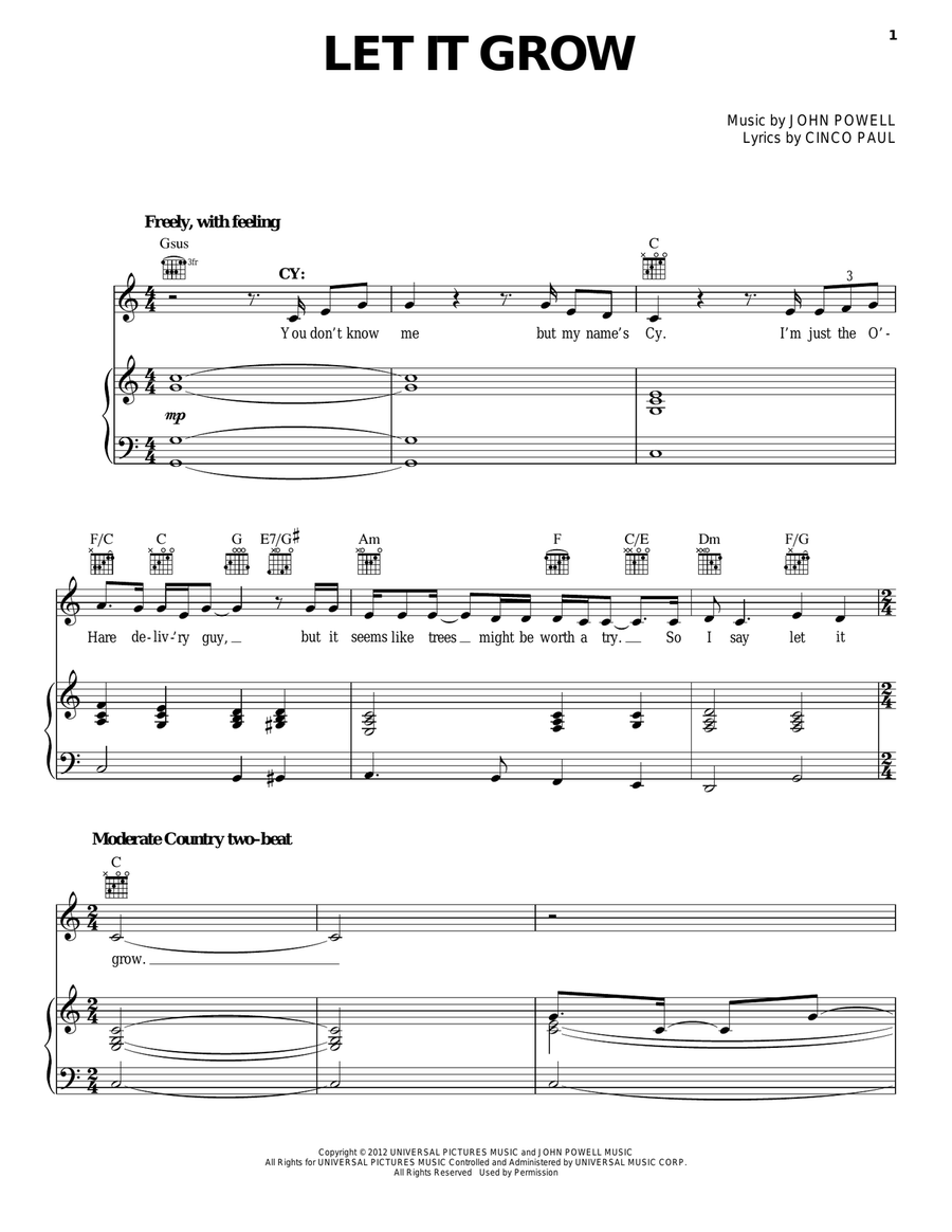 Let It Grow Acoustic Guitar scores gallery preview page 1