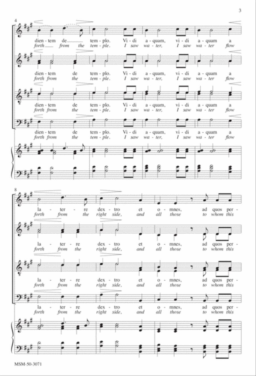 Vidi aquam (I Saw Water) Divisi scores gallery preview page 3