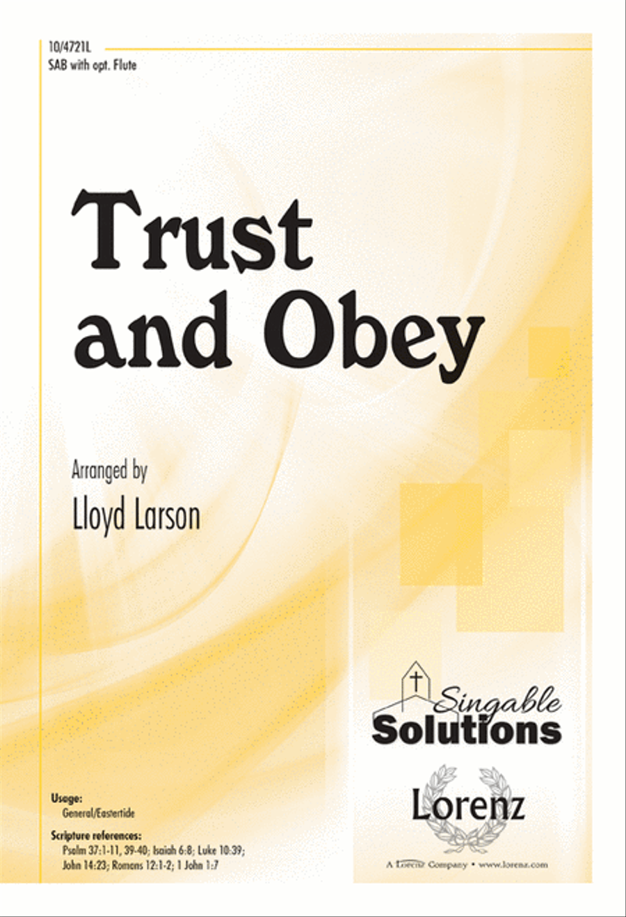 Trust and Obey 3-Part scores gallery preview page 1