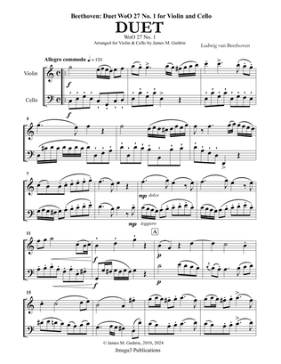 Beethoven: Duet WoO 27 No. 1 for Violin & Cello