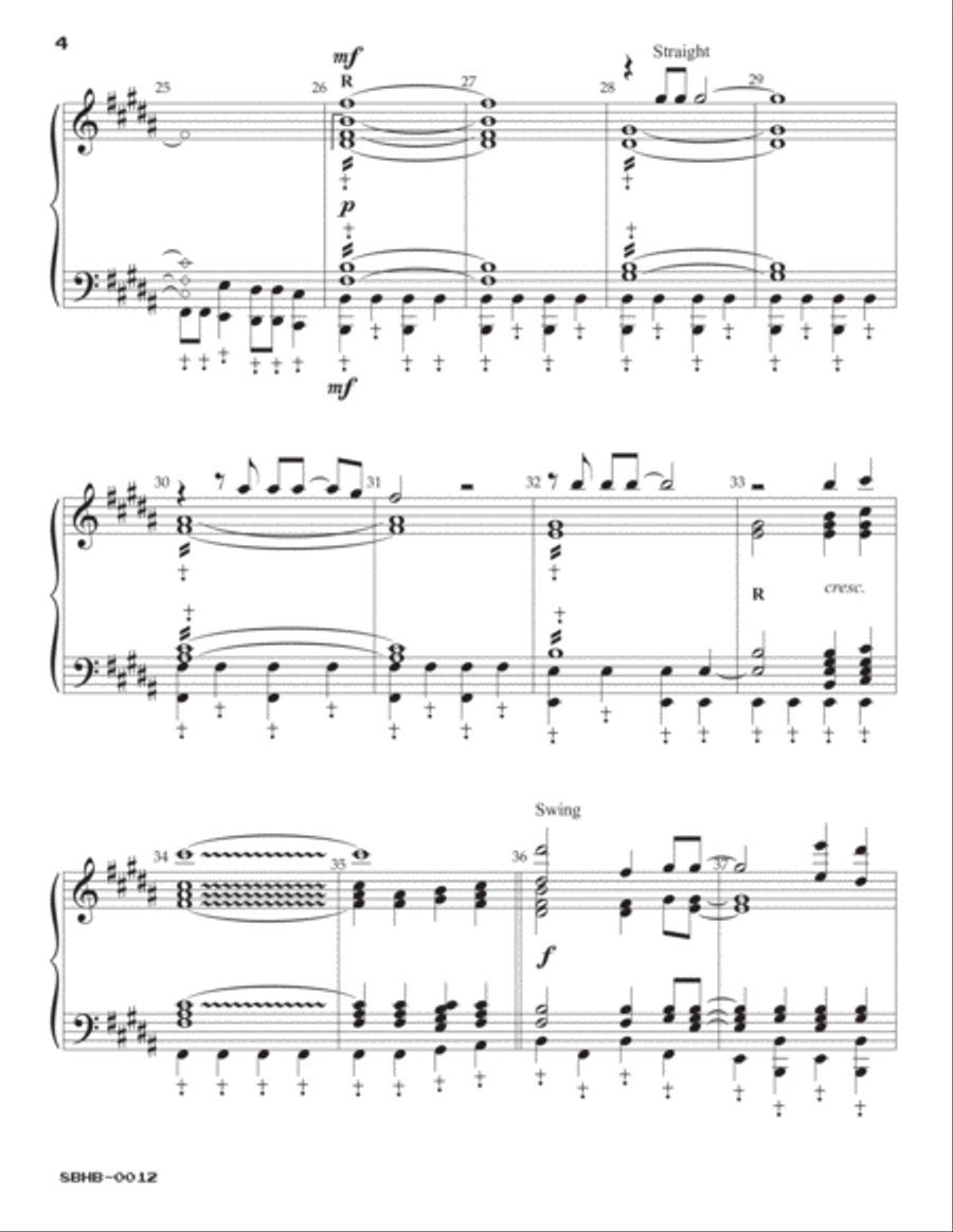 Sweet Caroline Handbell Choir scores gallery preview page 4