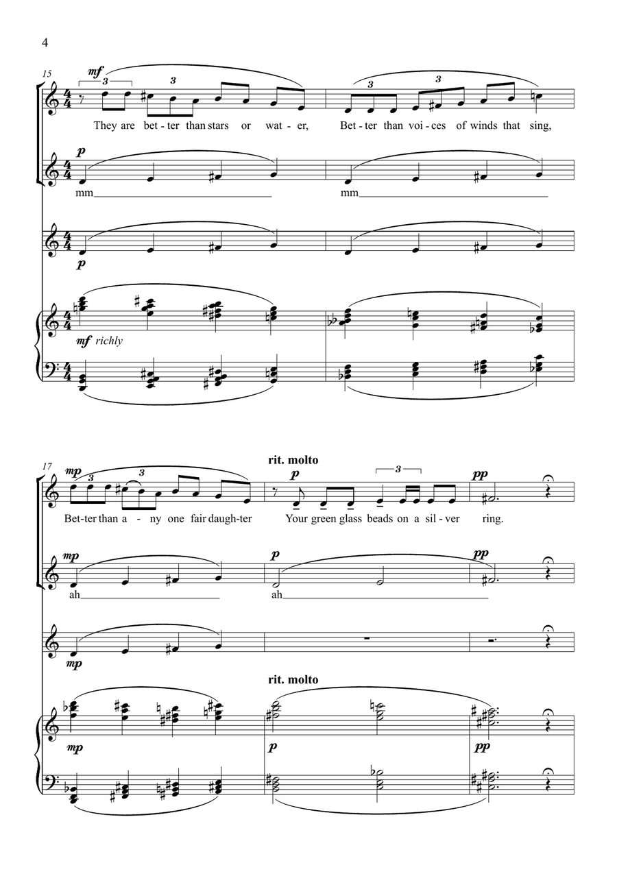 Overheard on a Saltmarsh (upper voices and piano) 2-Part scores gallery preview page 4