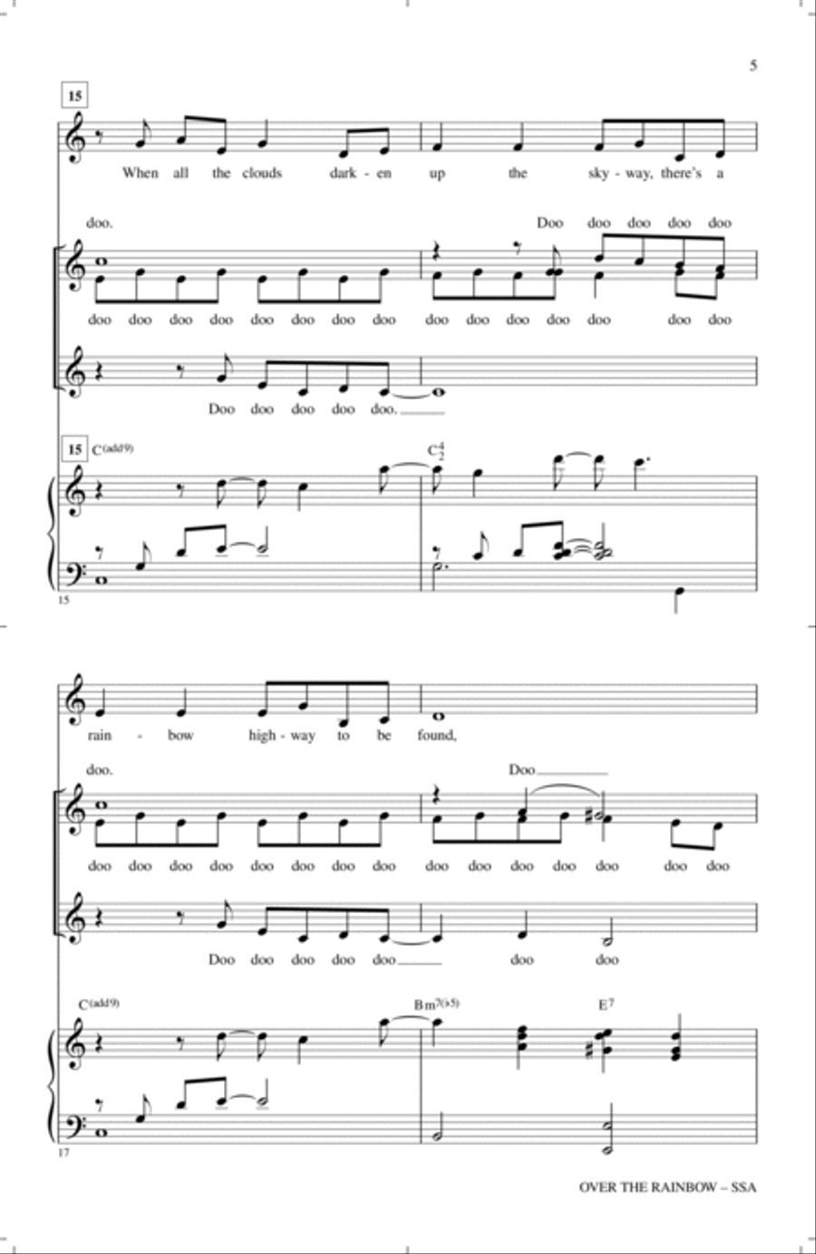 Over The Rainbow Over The Rainbow SSA scores gallery preview page 4