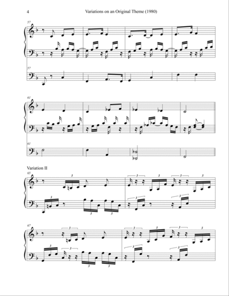 Variations on an Original Theme (1980) Piano Solo scores gallery preview page 4