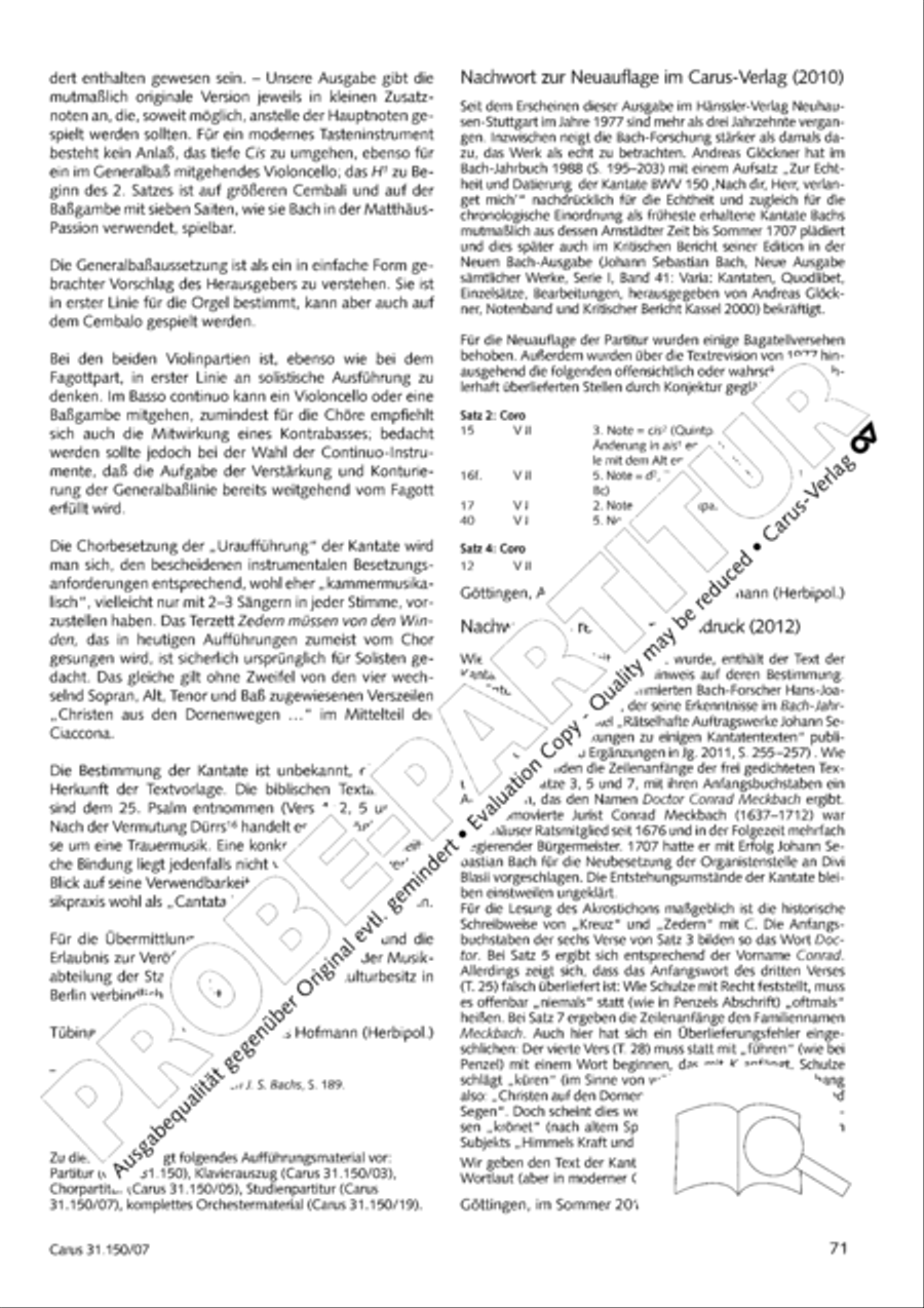 O my Lord, I long for thee (Nach dir, Herr, verlanget mich) 4-Part scores gallery preview page 72