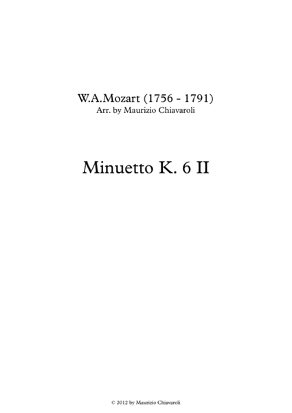 Minuetto K. 6 II image number null