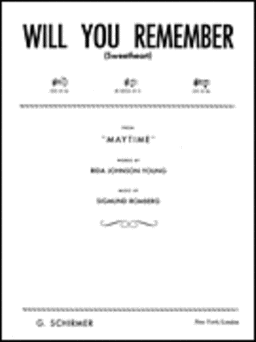 Will You Remember Will You Remember Piano Solo scores gallery preview page 1