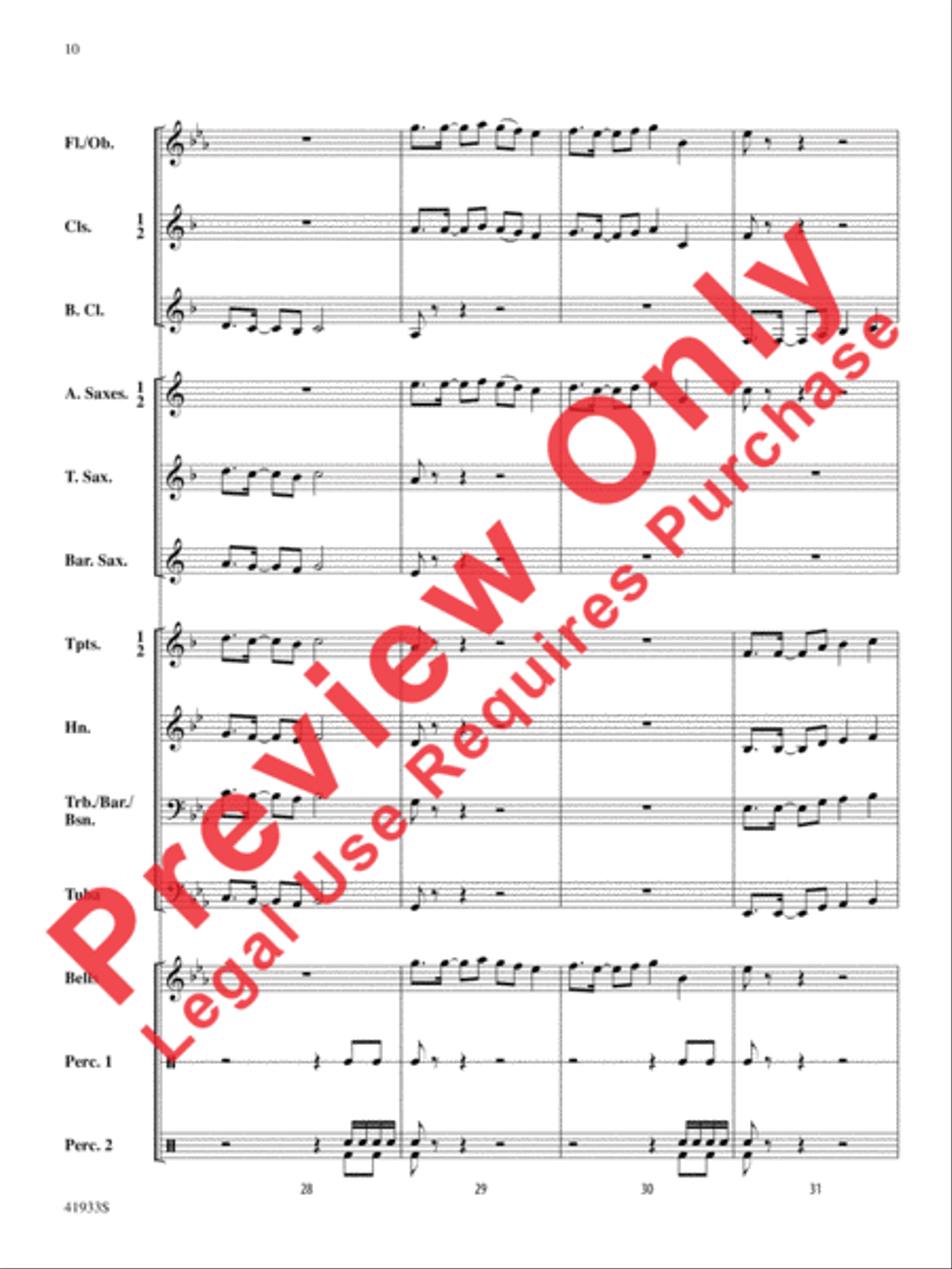 African Alleluia Concert Band scores gallery preview page 11