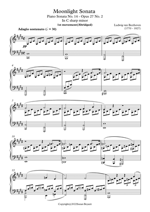 Moonlight Sonata in C sharp minor