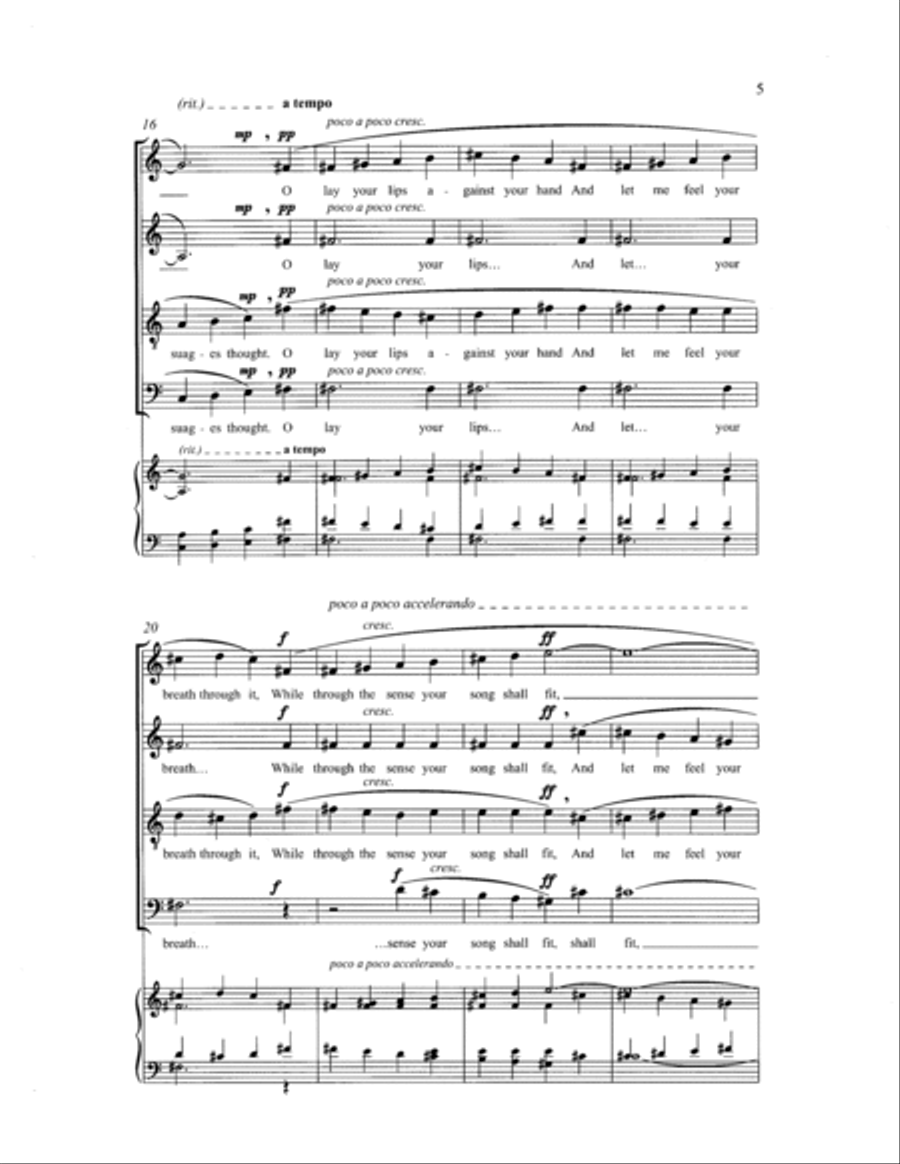 Two Rossetti Songs: 1. Song and Music 4-Part scores gallery preview page 4