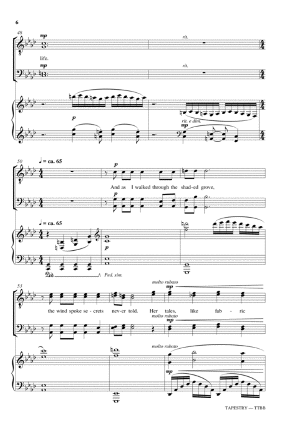 Tapestry TTBB scores gallery preview page 6