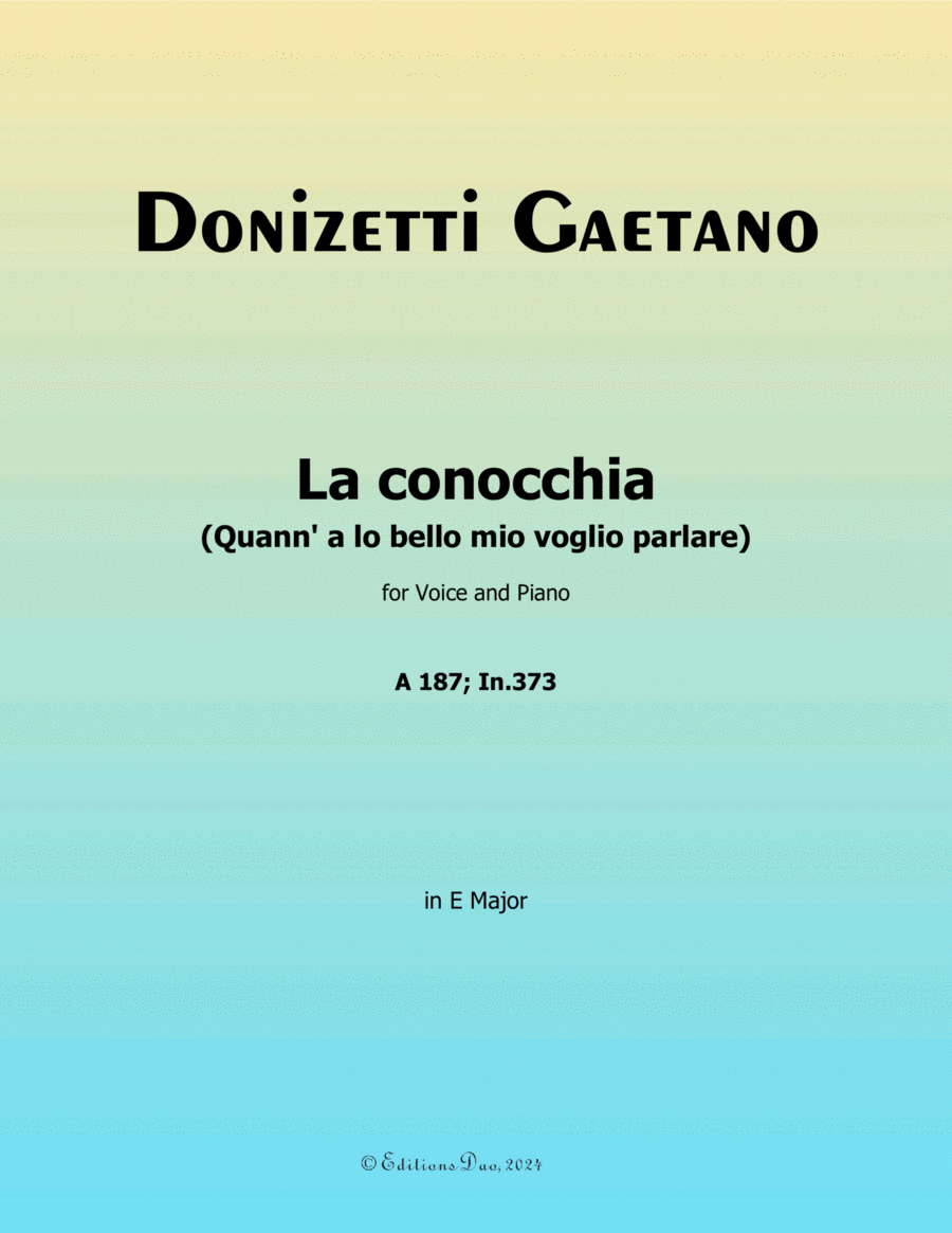 La conocchia, by Donizetti, in E Major