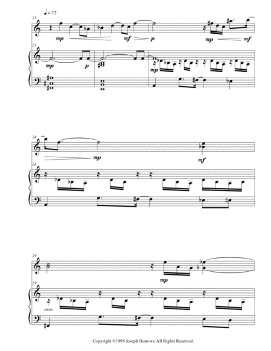 Movement for Violin and Piano by Joseph Burrows Violin Solo scores gallery preview page 3