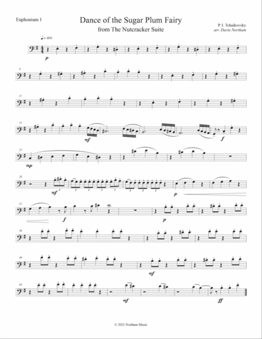Dance of the Sugar Plum Fairy Brass Ensemble scores gallery preview page 4
