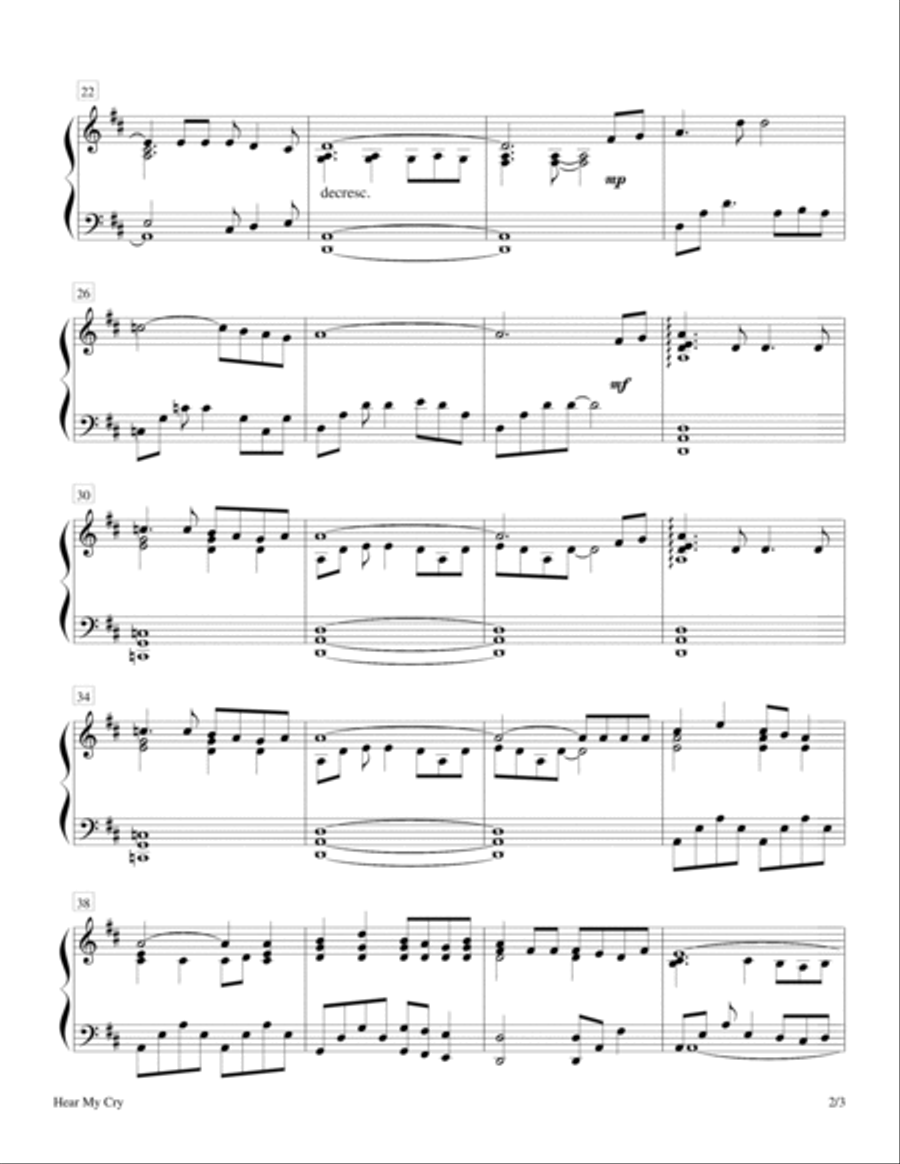 Hear My Cry (Keyboard Duet - 2 Pianos, 4 Hands) 2 Pianos, 4-Hands scores gallery preview page 2