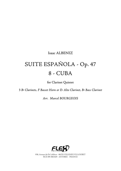 Suite Espanola, Opus 47 - 8: Cuba (Capricho) image number null