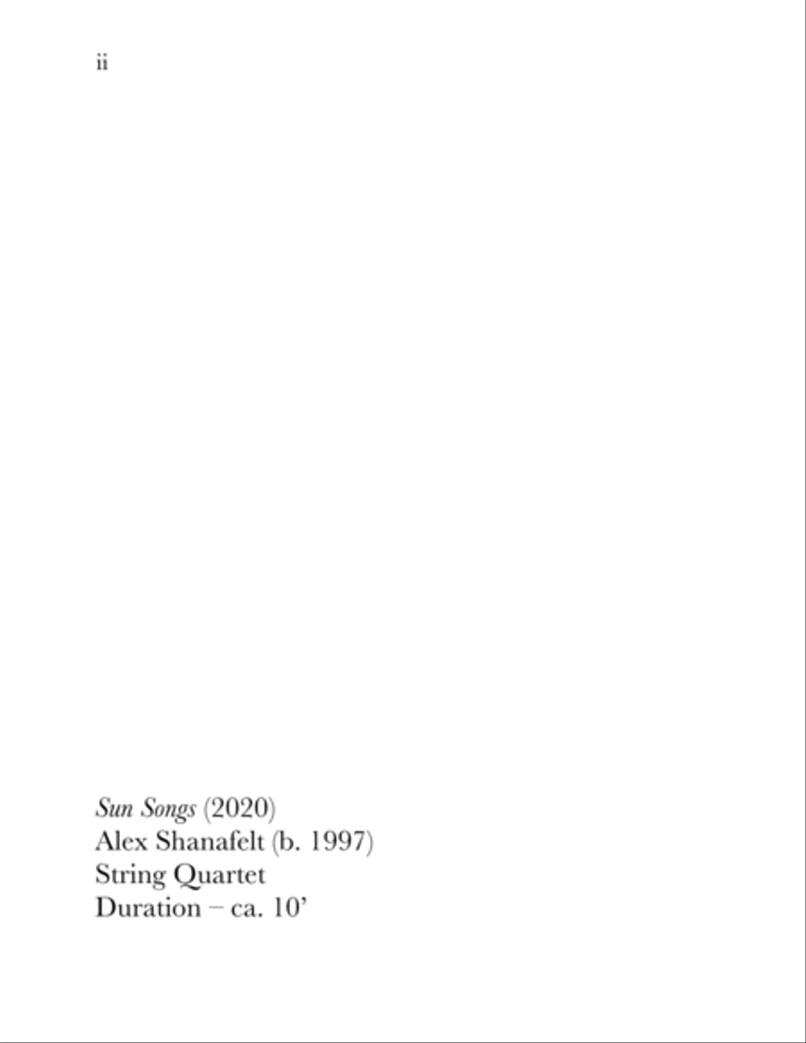 Sun Songs String Quartet scores gallery preview page 2