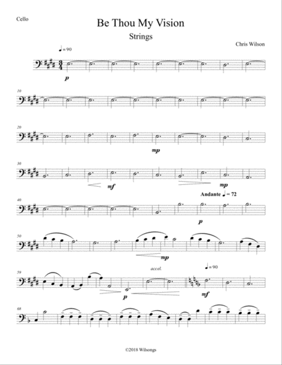 Be Thou My Vision (Optional String Quartet) String Quartet scores gallery preview page 1