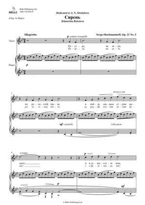 Siren', Op. 21 No. 5 (B-flat Major)