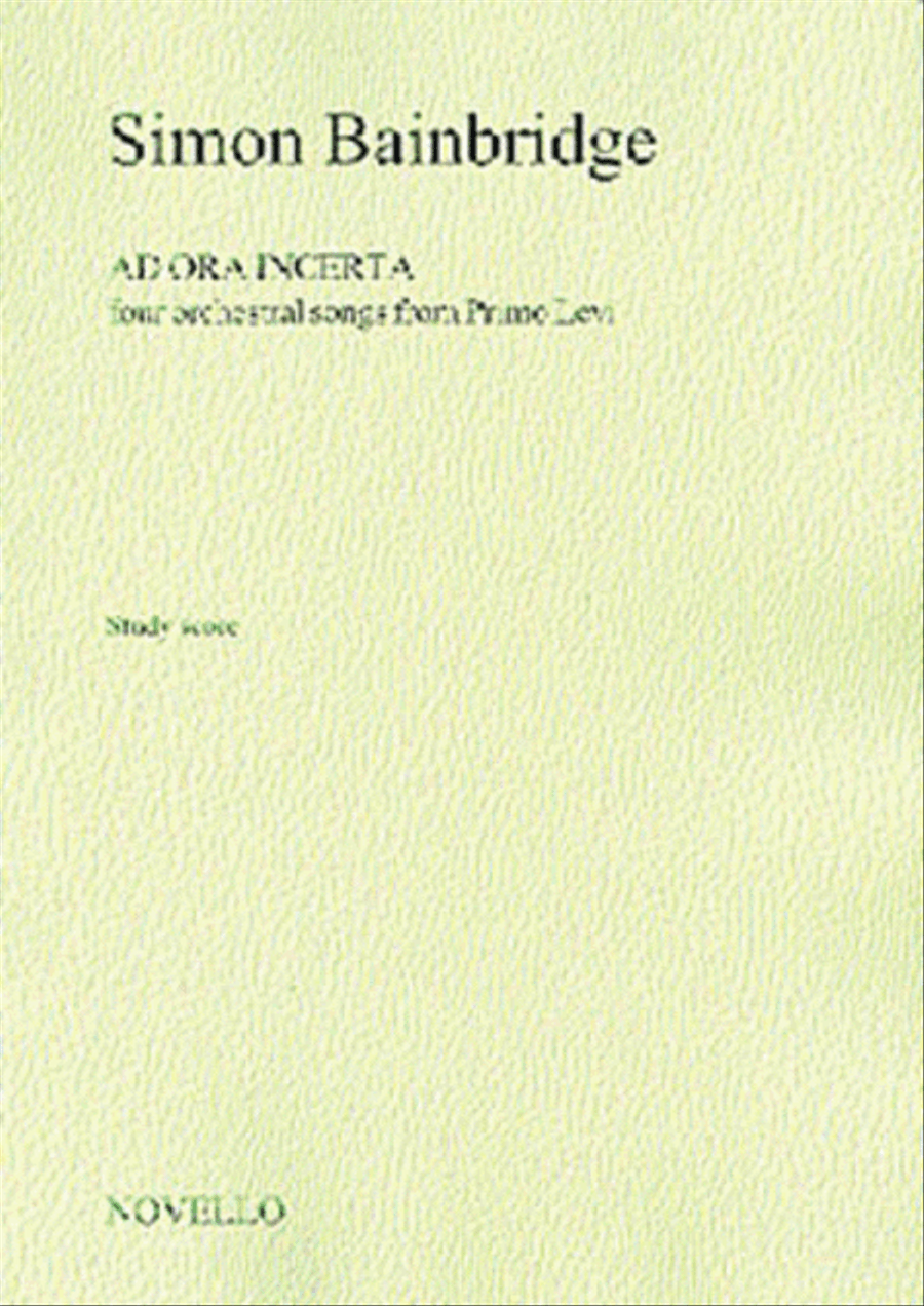 Simon Bainbridge: Ad Ora Incerta (Score) Orchestra scores gallery preview page 1