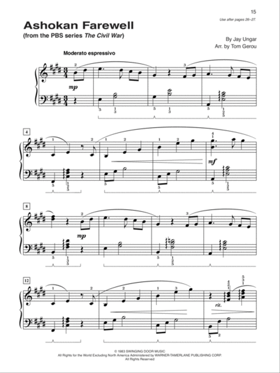 Alfred's Basic Piano Library -- Popular Hits Level 6 Piano Method scores gallery preview page 6