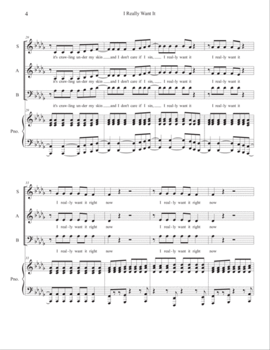 I Really Want It 3-Part scores gallery preview page 5