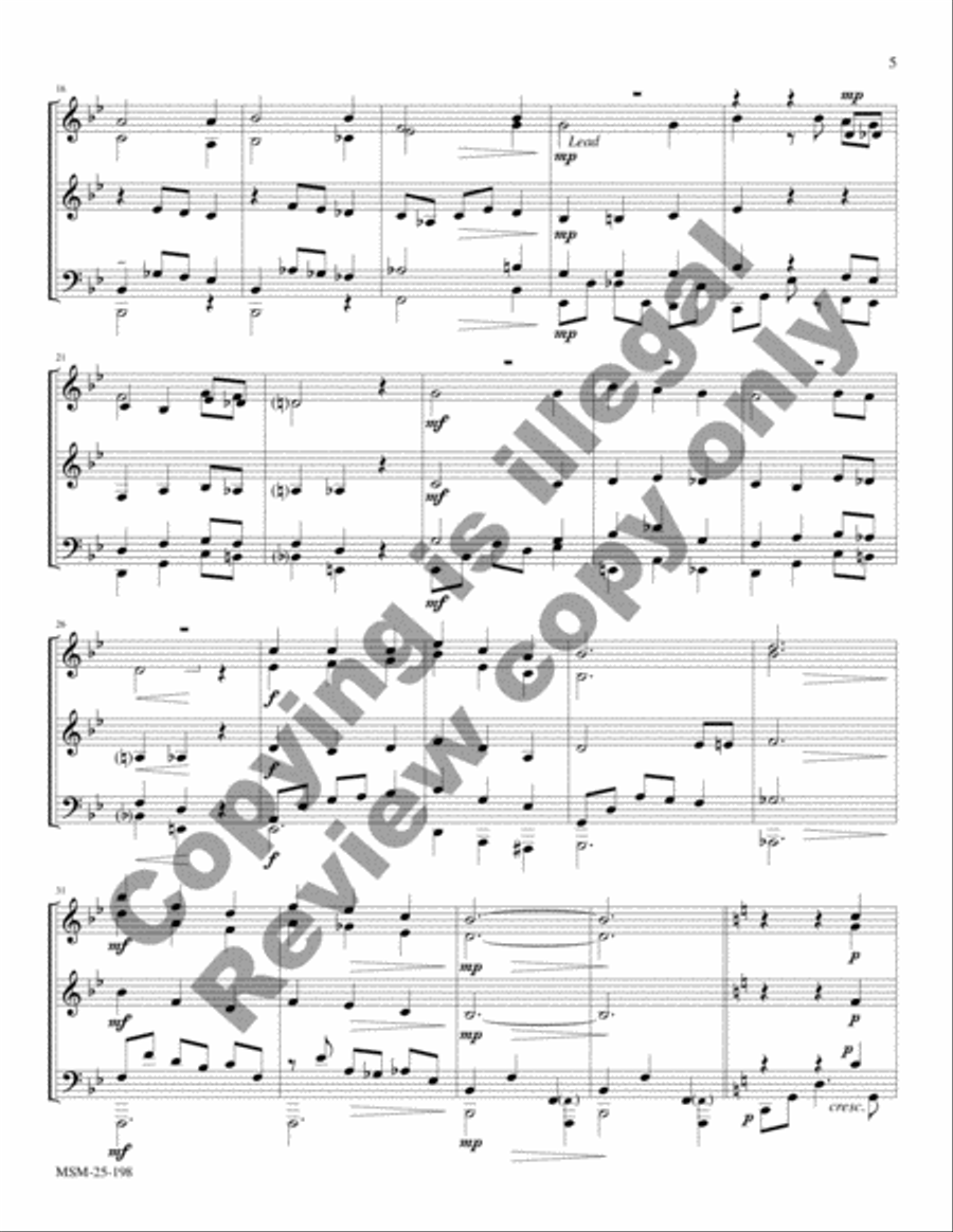Christmas Jazz for Brass Quintet, Set 1 Brass Quintet scores gallery preview page 4