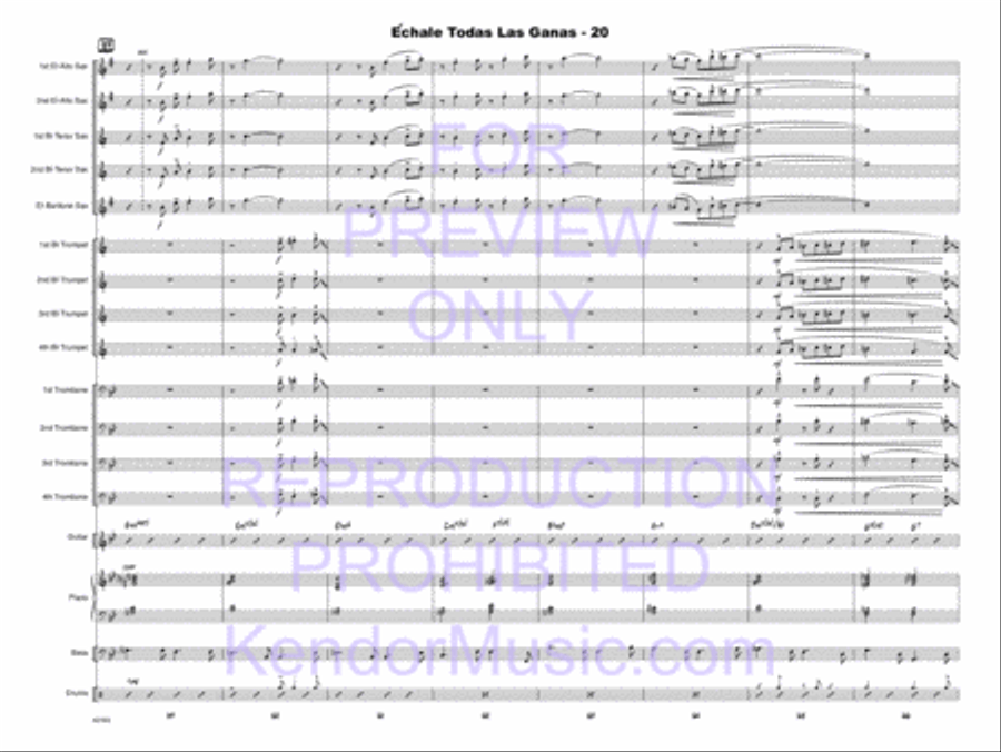Echale Todas Las Ganas (Give It All You Got) Jazz Ensemble scores gallery preview page 50