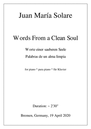 Book cover for Words From a Clean Soul [piano solo]