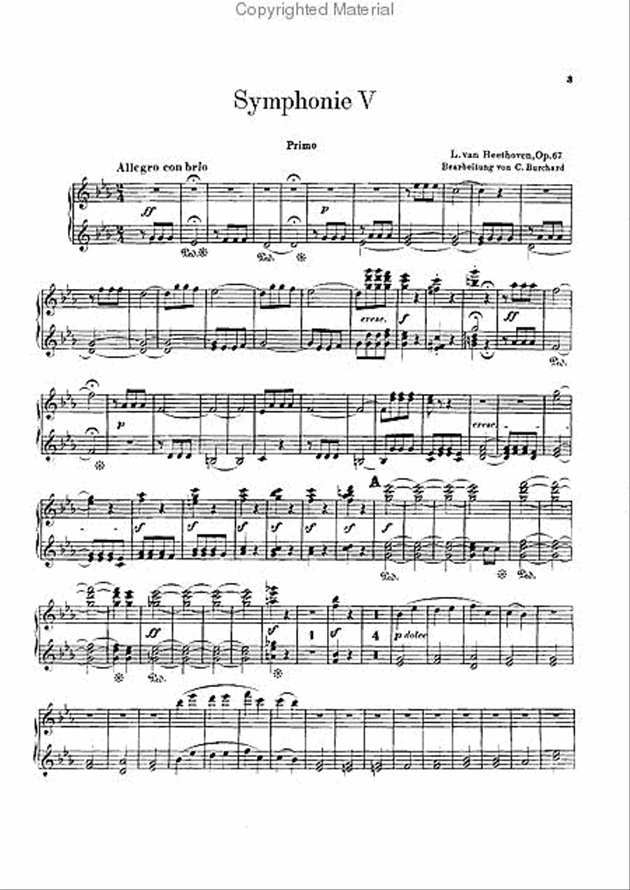 Fifth Symphony, Op. 67 Violin scores gallery preview page 3