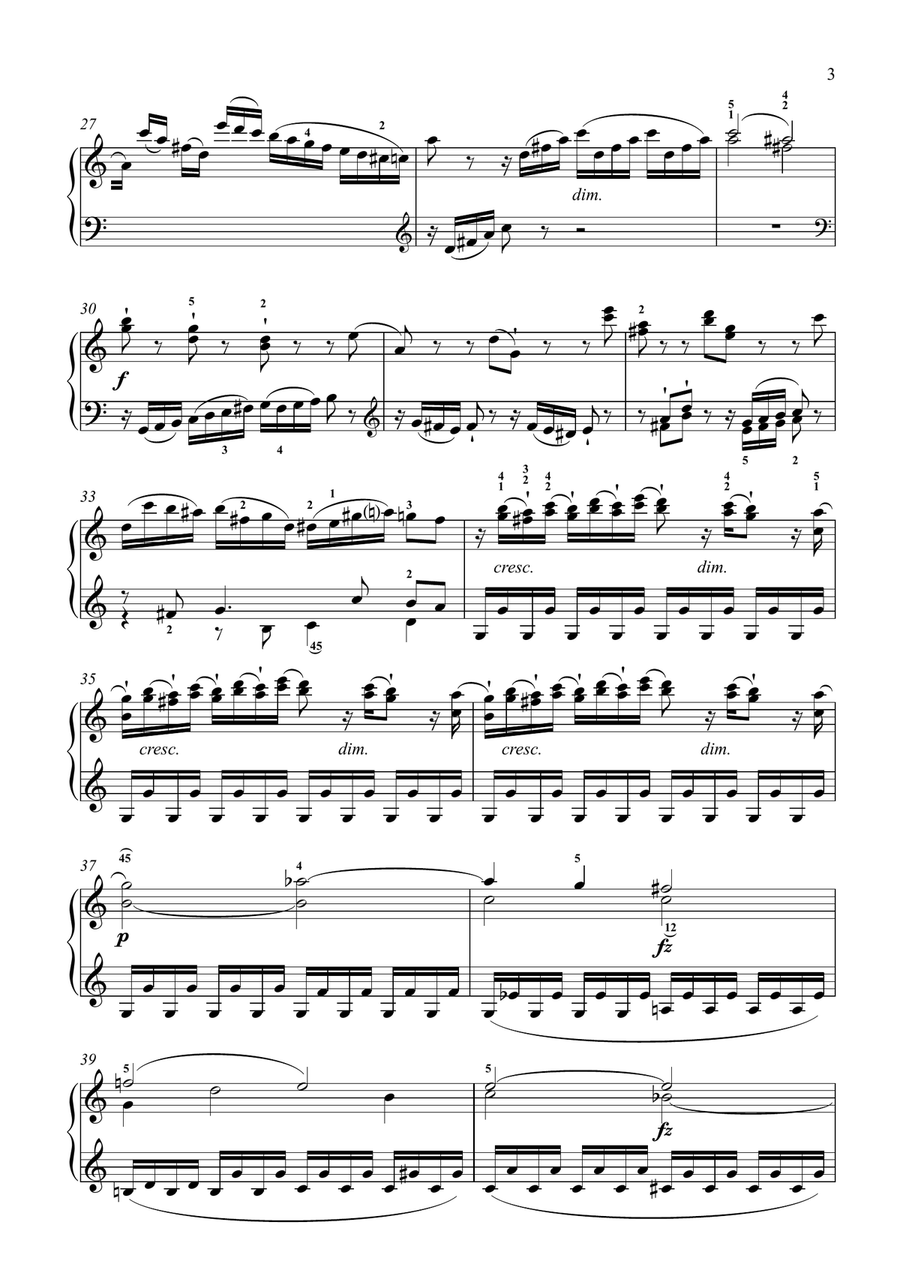 Haydn-Piano Sonata in C major,Hob.XVI.50(Piano solo) Small Ensemble scores gallery preview page 4
