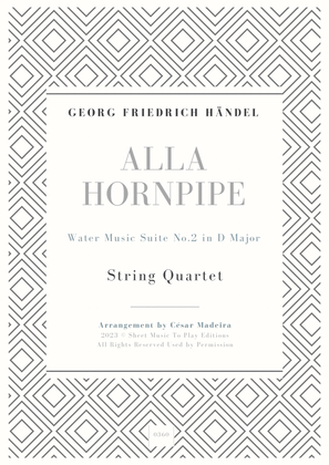Alla Hornpipe by Handel - String Quartet (Full Score and Parts)